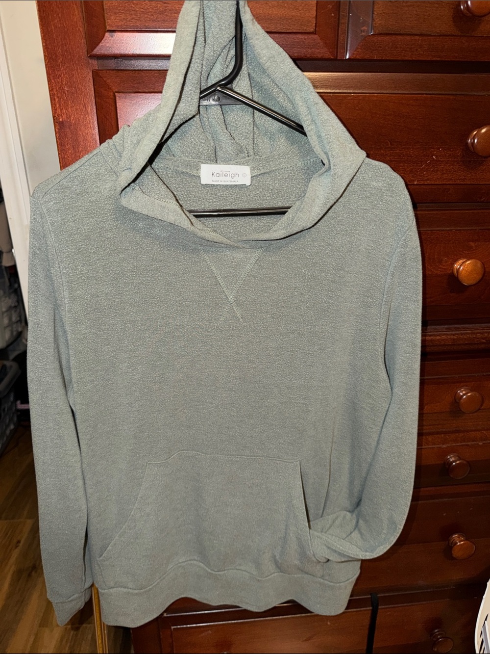 Kaileigh Women's Hooded Pullover Sweater in Sage